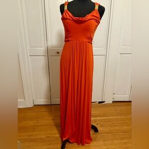 Milly Vibrant Orange Maxi Dress